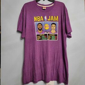 Homage NBA Jam Los Angeles Lakers Anthony Davis Kyle Kuzma T-Shirt Purple XXL